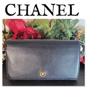 Authentic Chanel Bifold Caviar Calfskin Leather Wallet with Dust Bag